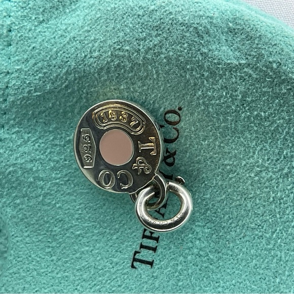 Tiffany & Co. Silver Pink Enamel 1837 Round Charm - Picture 4 of 6